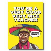 Very Good Very Nice Teacher Card